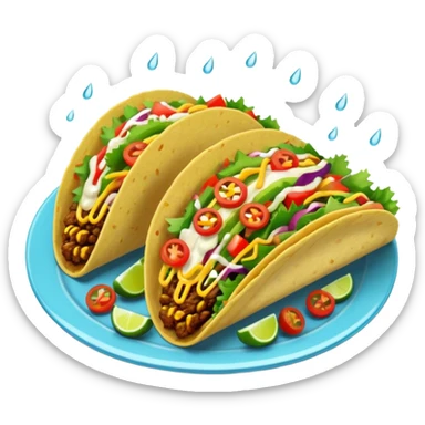 it's raining tacos sticker