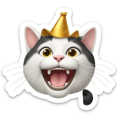 Happy new year cat  sticker