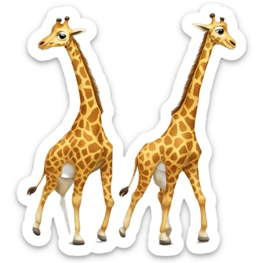 girafe qui danse sticker