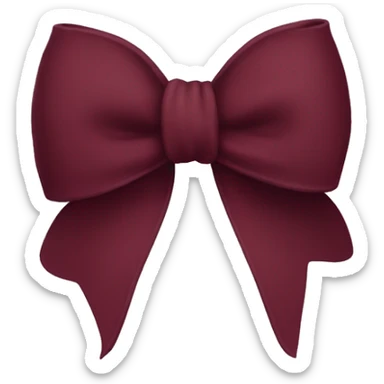 burgundy little bow sticker