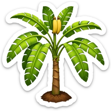 Banana tree, negative:banana. sticker