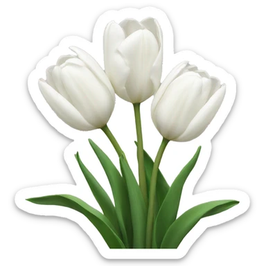 white tulips sticker