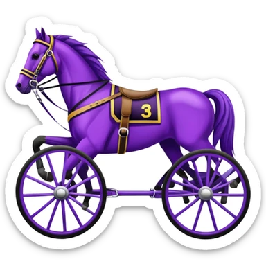 Harness racing  in purple sticker