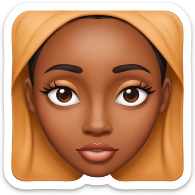 Black woman with upside down face 🙃 sticker
