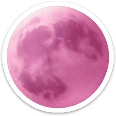 Pink moon sticker