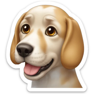Chat qui est sur un chien sticker