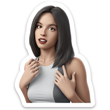 realistic portrait of girl sticker