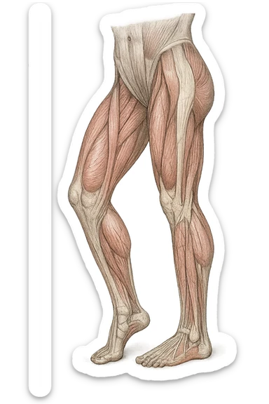 FOTO IDENTICA PRENDI SPUNTO DALLA FOTO E FAMMI A LIVELLO ANATOMICO LA GAMBA IN SOVRACCARICO sticker