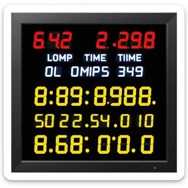 un panneau des jeaux olympic qui affiche le temps des coureurs affichant 9.58s  sticker