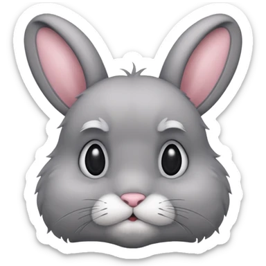 Bunny sad sticker