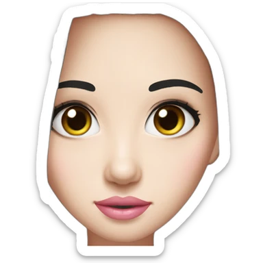 Beautiful woman,Black hair,long hair,White skin,oval face,big eyes,Blackeyes,Pink lips,Chinese sticker