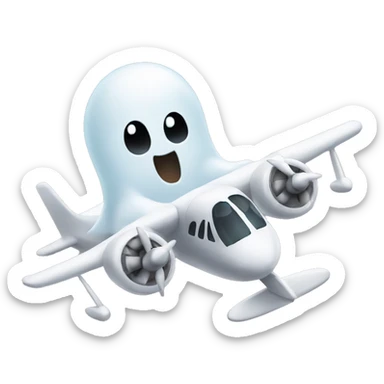 Ghost riding on a plane sticker