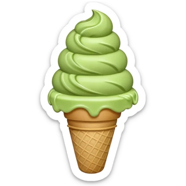 heart ice cream matcha sticker