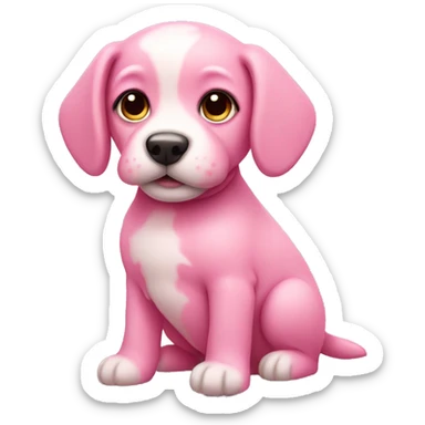 Pink puppy sticker