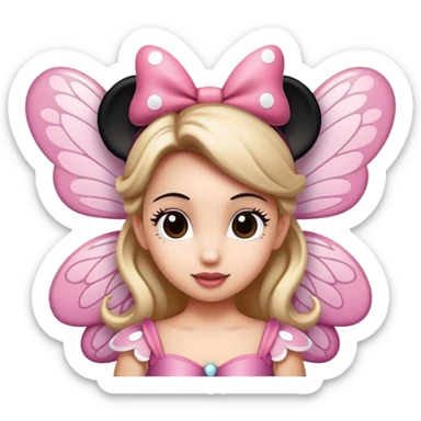 Fairy with wings and Minnie Mouse ears  sticker