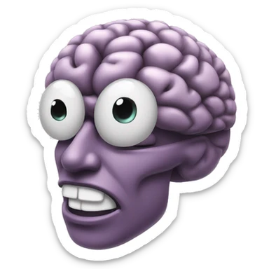 smooth brain sticker