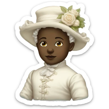 victorian white baby sticker