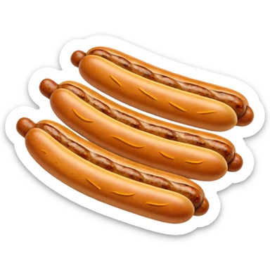 short romanian sausages with mustard sticker