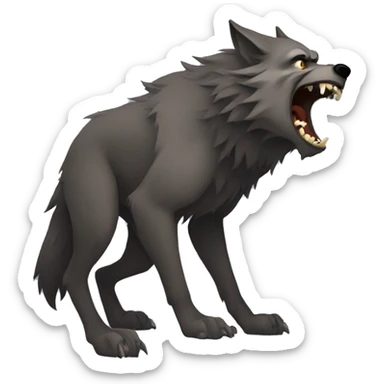 Werewolf howling sticker