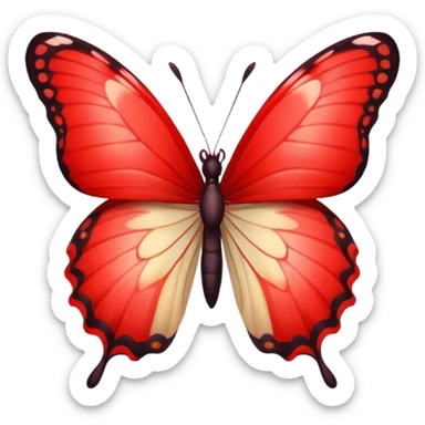 Está bien, pero un rojo un pelín más claro. Y LA MARIPOSA???? sticker