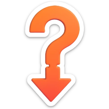 emoji representing a loop with a conditional, circular arrow with a question mark sticker