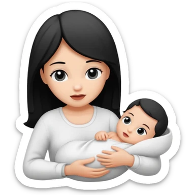 Newborn B&W with female sticker