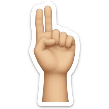 back side of hand raised sticker