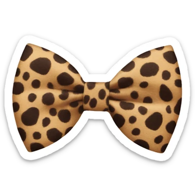 Cheetah print hair bow  sticker
