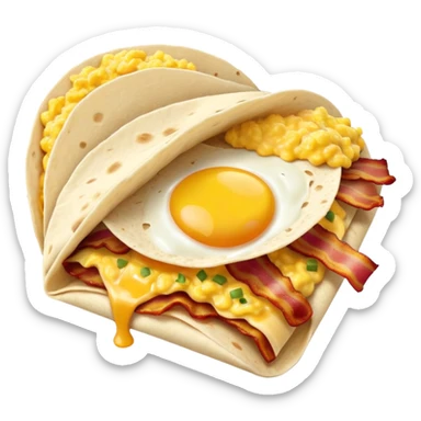 Bacon egg and cheese taco sticker