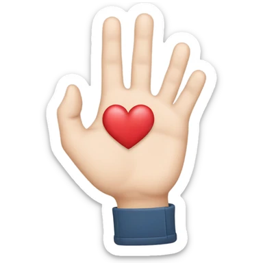 Hand doing Korean heart sticker