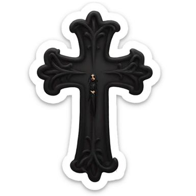 black goth cross  sticker