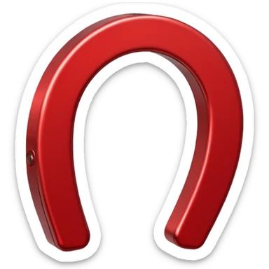 red horseshoe magnet sticker
