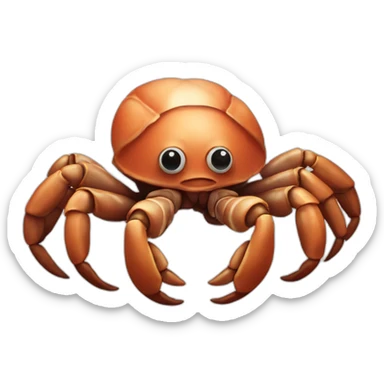 hermit crab that is shaped like a human hand sticker