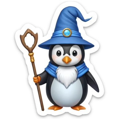 Penguin Wizard sticker