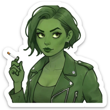 Girl smoking  sticker