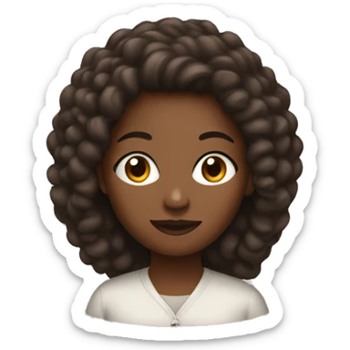 black girl emoji with brown readlocks   sticker