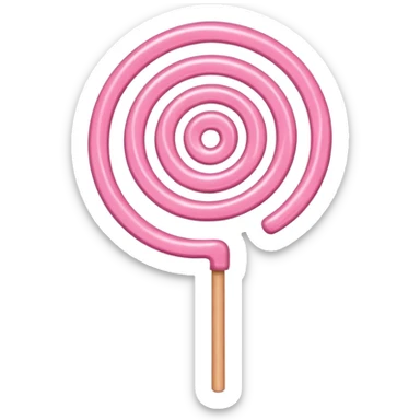 light pink lollipop sticker