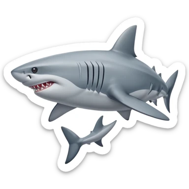 Shark with legs and nikes  sticker