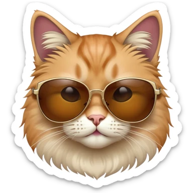 Cat wearing sunglasses, cool cat sticker