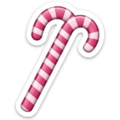 Red and pink candy cane sticker