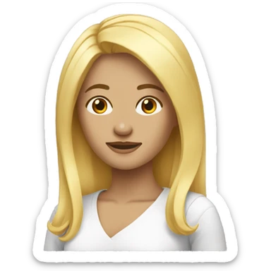 wanita muda rambut blonde  sticker