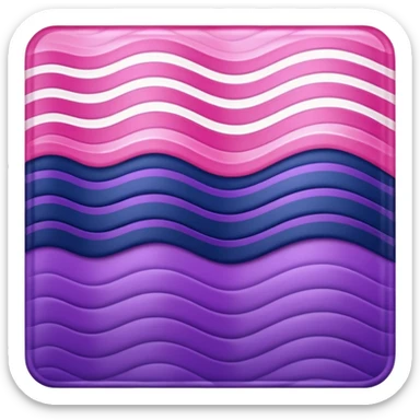 a wavy pink and navy rectangle with a purple stripe in the middle  sticker