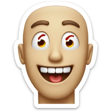 bloodshot eyes laughing face sticker