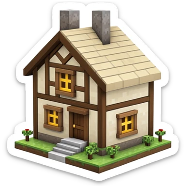 Minecraft house sticker
