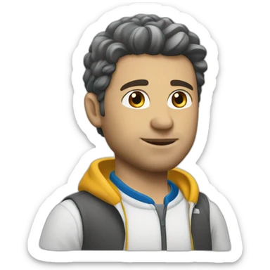 Classic sport clothes for white men sticker