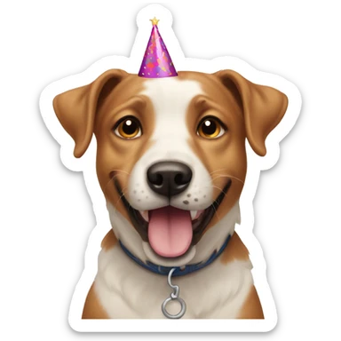 happy birthday dog sticker