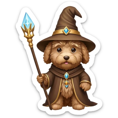 labradoodle wizard sticker