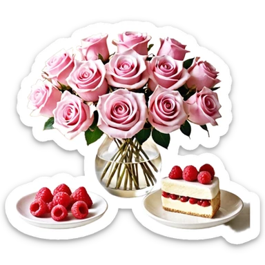 Розовая бабочка с сердечками sticker