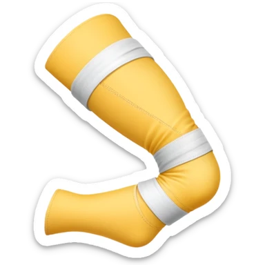 сделай на белом фото эмодзи желтой ноги забинтованное колено sticker