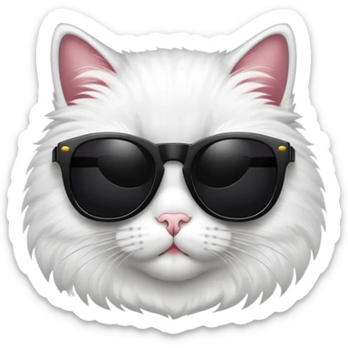 Cat with sunglasses sticker